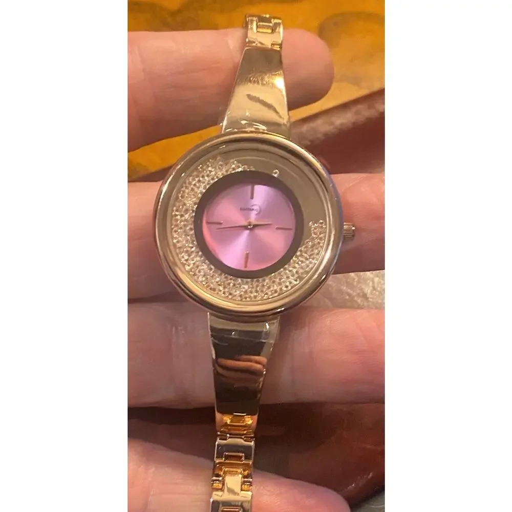 Women's 35mm Rose Gold Tone Elvitario Watch, Crystal Accents